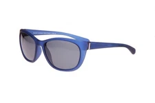 New Runway Sunwear RS-655 Polarized Matte Blue Sunglasses with Grey Lenses