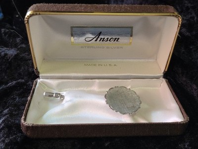 Anson Vintage Sterling Silver Tie Tack Pin In Box Made In Rhode Island, USA