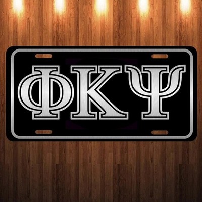 Laser Etched Engraved Phi Kappa Psi Aluminum License Plate Tag