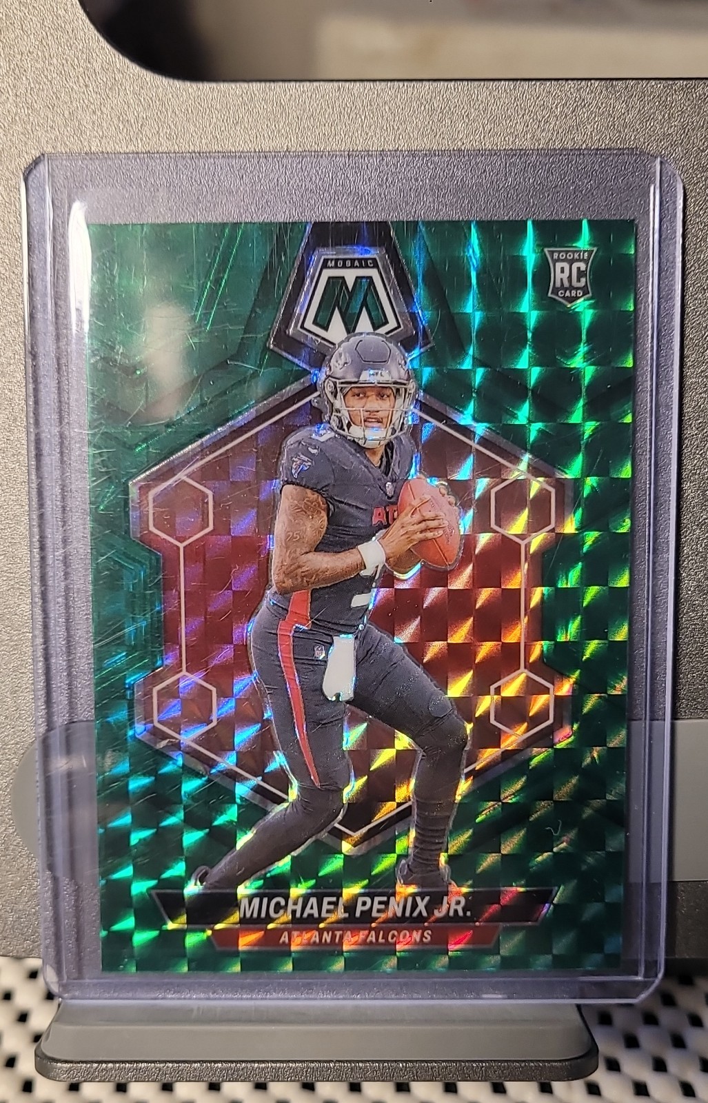 2024 Panini Mosaic - Rookies Michael Penix Jr. #308 Green Mosaic Prizm (RC)