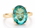 LAB CREATED 5.25 Cts TOURMALINE SOLITAIRE RING SOLID 10k GOLD - New With Tag — photo 5