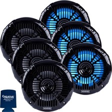 Memphis Audio LED Marine Speaker Pack: 3 pairs of MXA602SLB 6.5" Speakers