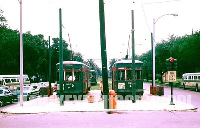 ORIGINAL SLIDE ST CHARLES STREETCAR new orleans la SEP-1970 35MM TROLLEY PHOTO