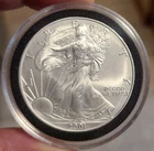 New Listing2001 American Silver Eagle 1 Oz .999 Fine Silver Coin w/holder