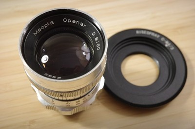 Meopta openar 80mm f2.8 80/2.8 C mount lens with risespray c-M4/3 adapter