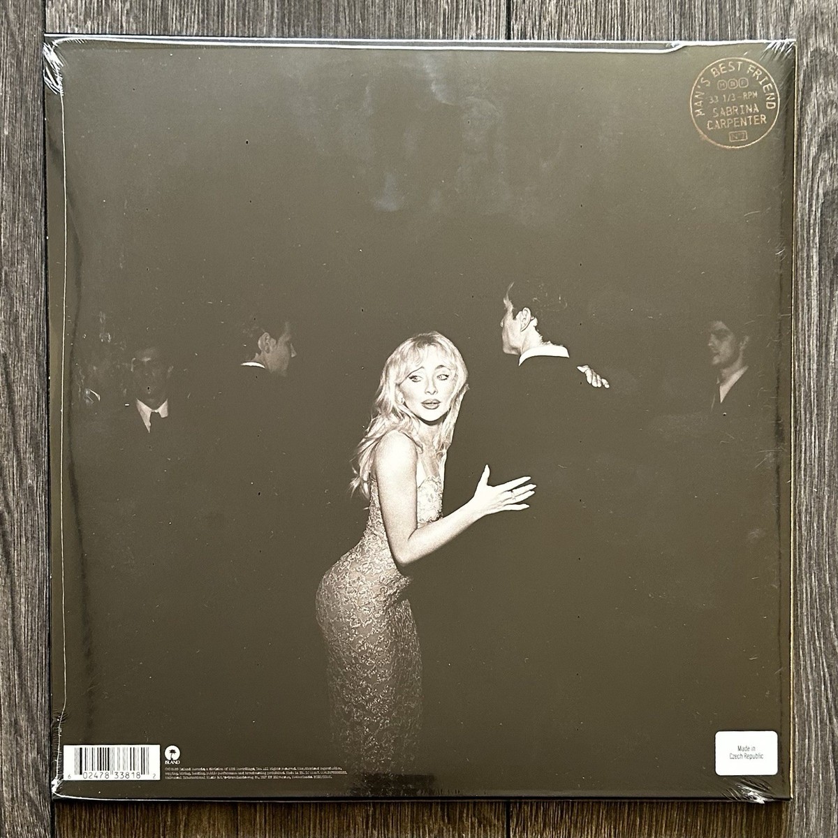 Sabrina Carpenter Man's Best Friend Alt Cover Black-White Vinyl