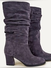 Suede Boots - Moon D’elle - Nube in Smoky Nebbia