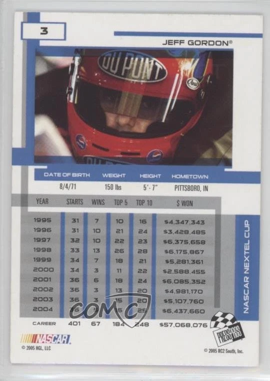 2005 Press Pass Eclipse Jeff Gordon #3 HOF - Image 2 of 2