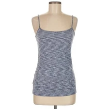 Loft Women’s Tank Top Gray Space Dye Sleeveless Square Neck Stretch Rayon 508019