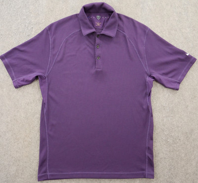 Nike Polo Shirt Mens Large Purple Golf Short Sleeve Stretch Sphere Dry Logo