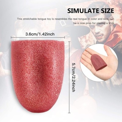 1x Weich Gummi Silikon Dehnbar Realistisch Gefälschte Zunge Streich Kacke Witz Spaß Spielzeug