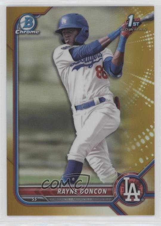 2022 Bowman Chrome Prospects Gold Refractor 29/50 Rayne Doncon #BCP-202 10yf