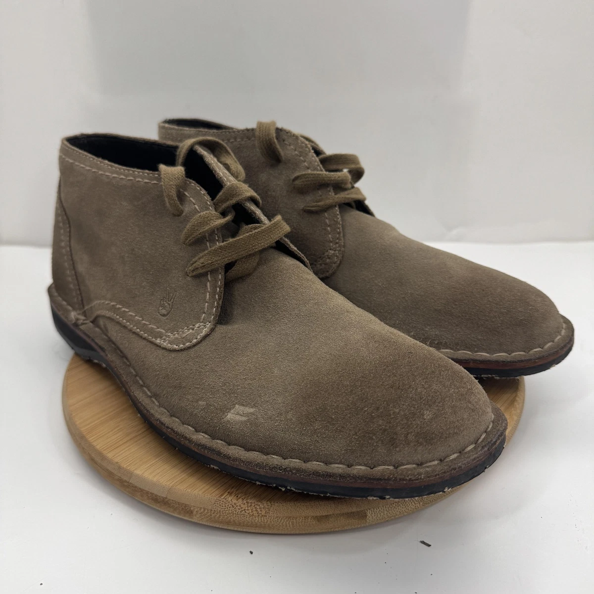 John Varvatos USA Men\'s Suede Chukka Boots in Light Tan size 9.5 John Varvatos Brown Suede Boots for Men for Sale | Shop New  main image 4