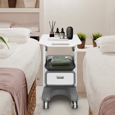 Practical Medical Cart Storage Cart Max Load60kg With 2 Trays 1 Drawers 4 Wheels