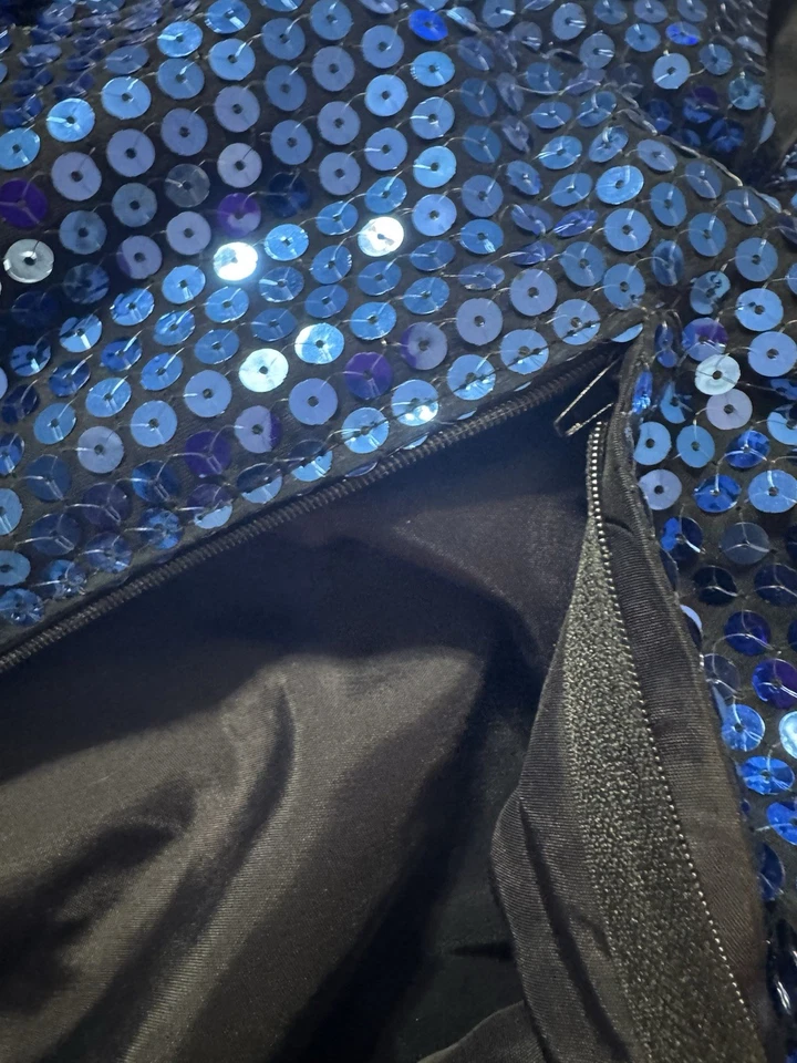 Vestido de fiesta azul vintage de los años 80 J Reynolds Designs Atlanta talla 17/18 Foto 4 de 4