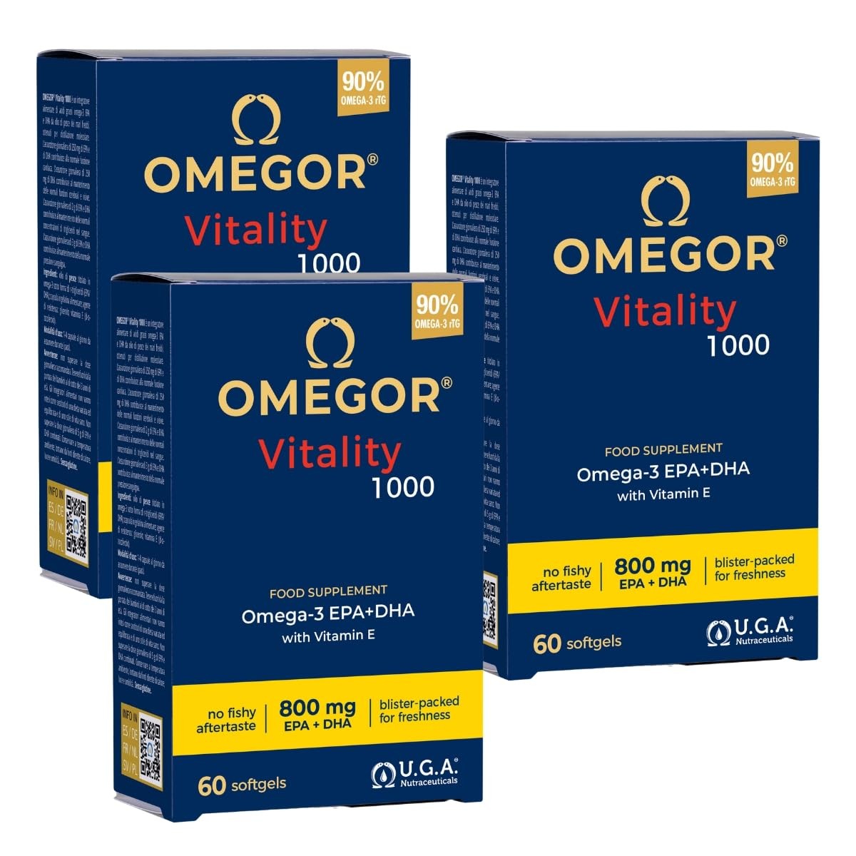 Vitality 1000 Omega 3 IFOS 5 Stelle: Integratore EPA DHA Senza Retrogusto