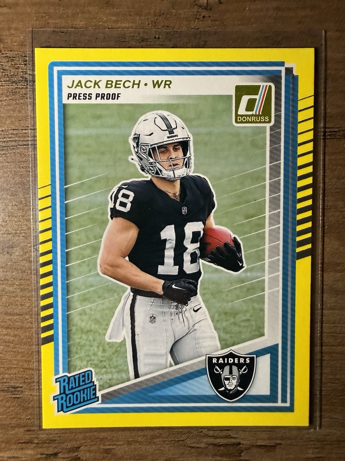 2025 Panini Donruss - Rated Rookie Jack Bech #320 Press Proof Yellow (RC)