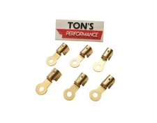 6 Brass Spark Plug Wire Ends Clips Crimp Ring terminals Maytag Briggs Hit & Miss