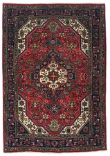 Hand-Knotted Vintage Oriental Rug Classic Geometric Design Small Carpet 3X5