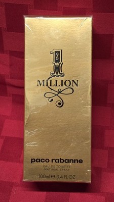 Paco Rabanne 1 Million Eau de Toilette 3.4 oz 100ml Spray New Sealed