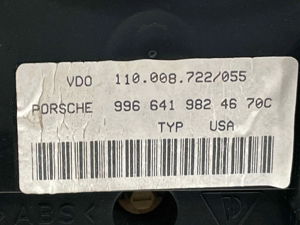 Porsche 911 2001 velocímetro cuadro de instrumentos calibre 100 k OEM 9966419824670c Foto 2 de 4
