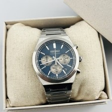 SEIKO Essentials SSB453 Blue Dial Stainless Steel Men's Quartz Watch New/Box