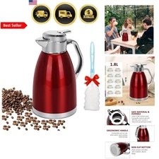 Coffee Carafe Stainless Steel Thermal Insulated 61oz Vacuum Hot Cold Water Pot