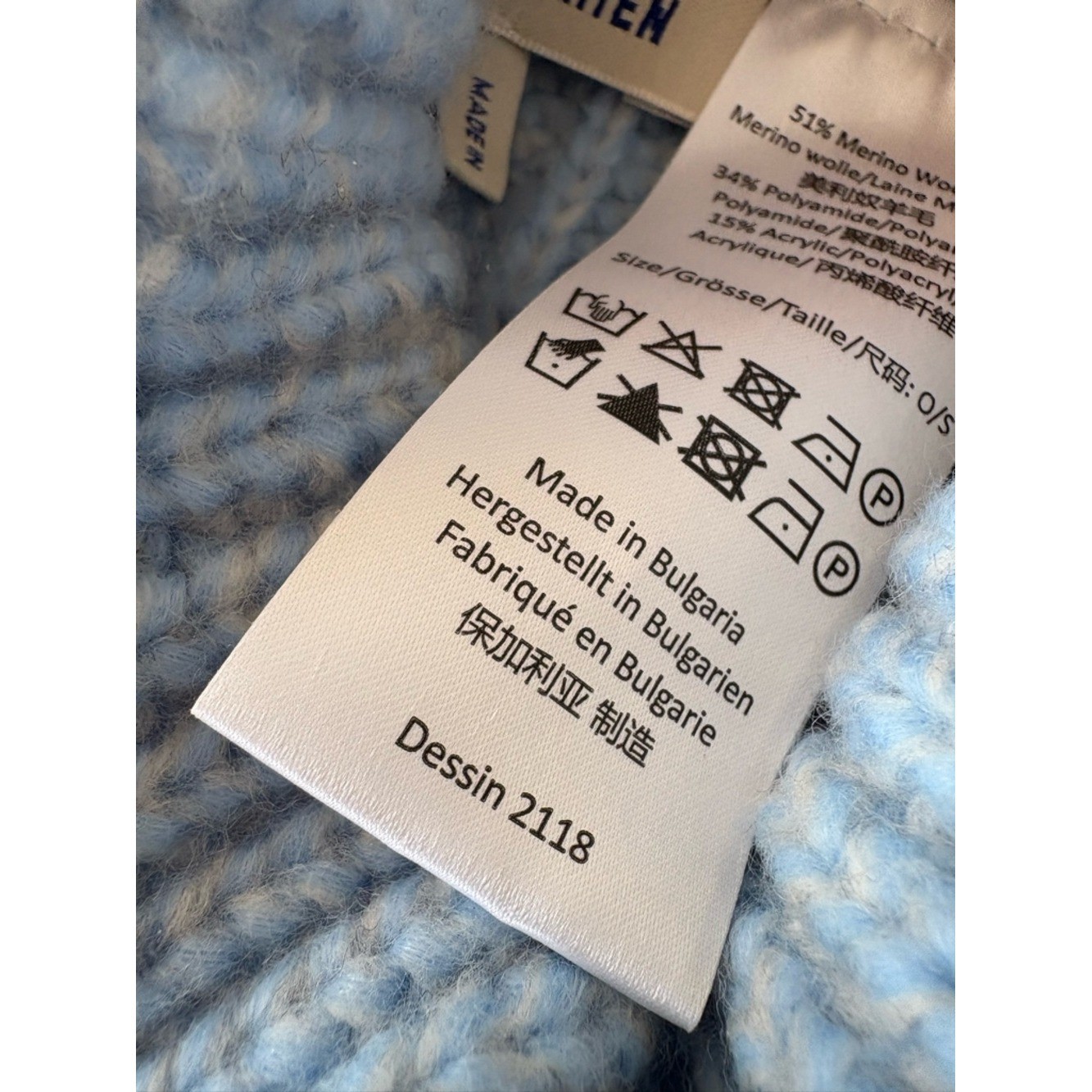 Baum Und Pferdgarten || Laura Open Tie Back Sweater Vest Dickey Turtleneck Blue image 7