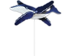 Humpback Whale Whirligig Wind Spinner with Garden Stake 19 inch Body Vintage NEW