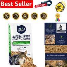 30L Cat Litter Wooden Pellets. Biodegradable Cat Litter Non-Clumping 15kg 1.51 per kilo