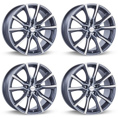 Set of 4 16in Gunmetal Wheel Rims for 2003+ Cadillac, RTX9F5F 16x7 5x114.3 ET40 