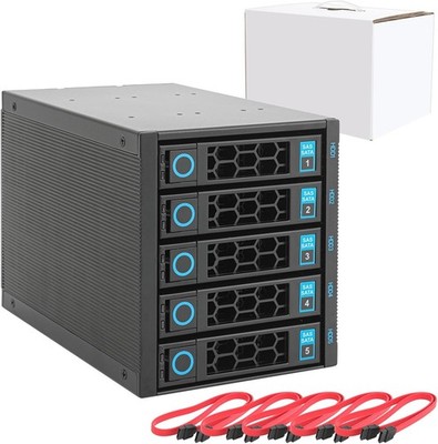 RackChoice Internal Hard Drive Enclosure 5x2.5 /3.5  5.756 x 5 x 8.87 inches 
