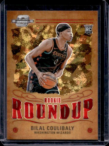 2023-24 Contenders Optic Bilal Coulibaly Rookie Roundup RC Red Ice Prizm #25/175
