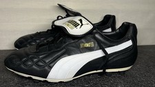 Puma King Soccer Cleats Football 12 UK 11 vtg 90s Czech Republic Leather Black