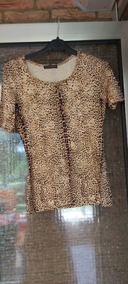 Da.T-Shirt, Gr:36,Marke: Nice-conection,beige, Mit Schlangenmuster,