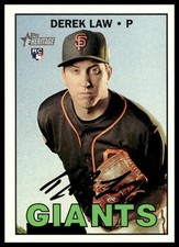 2016 Topps Heritage #697 Derek Law RC San Francisco Giants NM+