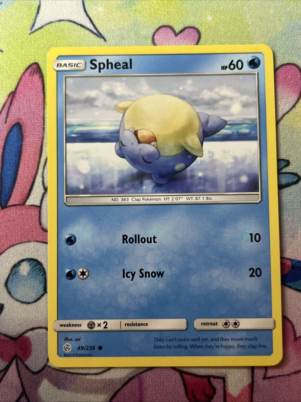 Spheal 49/236 SM Cosmic Eclipse Common Cosmic Eclipse Pokemon Card LP