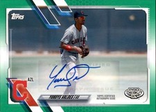 2021 Topps Pro Debut Autograph Green /99 Yordys Valdes #PD-107 AZL Cleveland RC