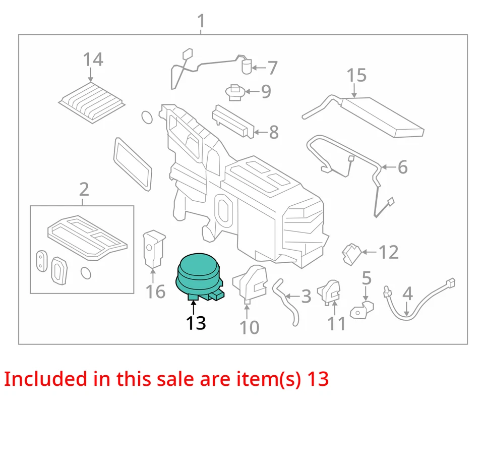 Lincoln MKX 2010 calentador motor soplador de aire acondicionado fabricante de equipos originales 168 k millas - LKQ434384800 Foto 4 de 4