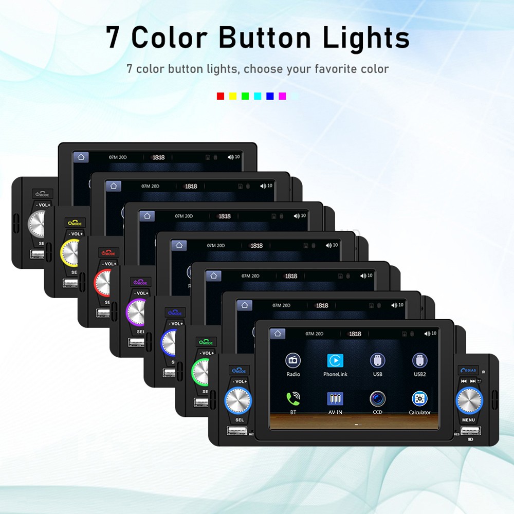 5in Single Din Radio Car Stereo Bluetooth MP5 Player Carplay Android Auto USB FM