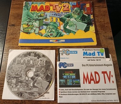 PC CD-ROM / Mad TV 2 inkl. Handbuch / Bonus: Mad TV Demo-Version auf 5,25'' Disk