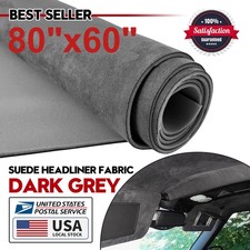 Headliner Fabric with Foam Backing for Car Ceiling Fabric Repair 80"X60" Grey