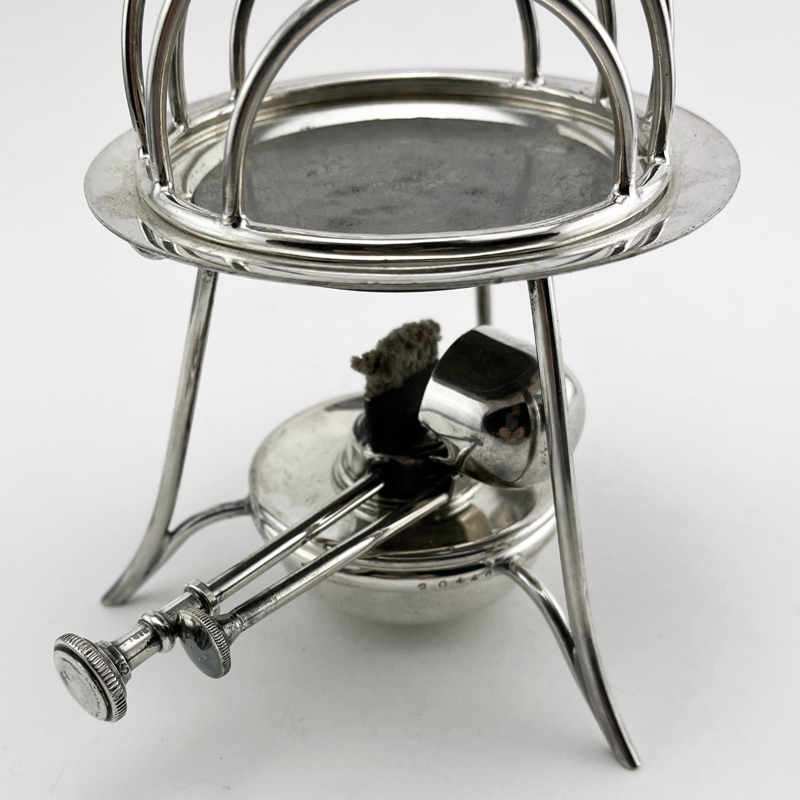 Asprey London Heated and Silver Plated Toast Rack c.1920