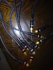 LINN Black Analogue Interconnect Cable Set RCA Male Connectors 5 Total 