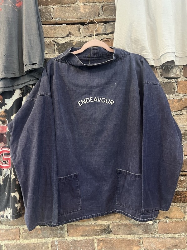 True Vintage 80s Work Wear Fisherman Shirt Smock