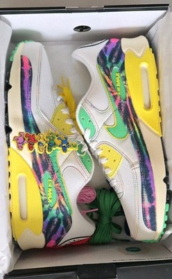 Nike Air Max 90 x Grateful Dead x Oregon Ducks | Mens 12.5 | 6 Laces Bears Charm