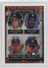 1993 Topps Top Prospects Ryan Klesko Ivan Cruz Bubba Smith Larry Sutton 09wc