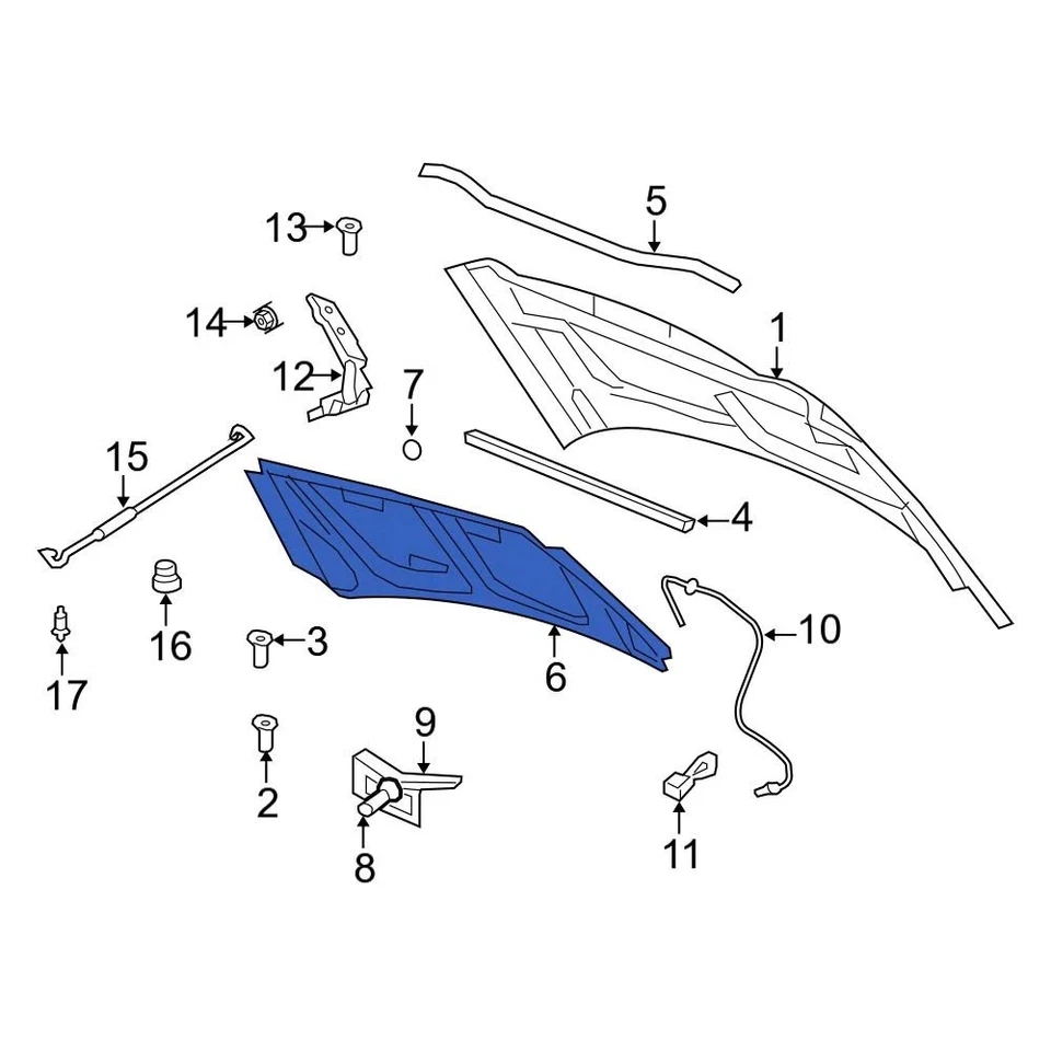 For Jeep Patriot 2007-2017 Jeep 5116436AE Hood Insulation Pad Foto 3 de 3