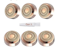 Gen 2 Facial Hair Remover Replacement Heads Rose Gold 6-Pack New