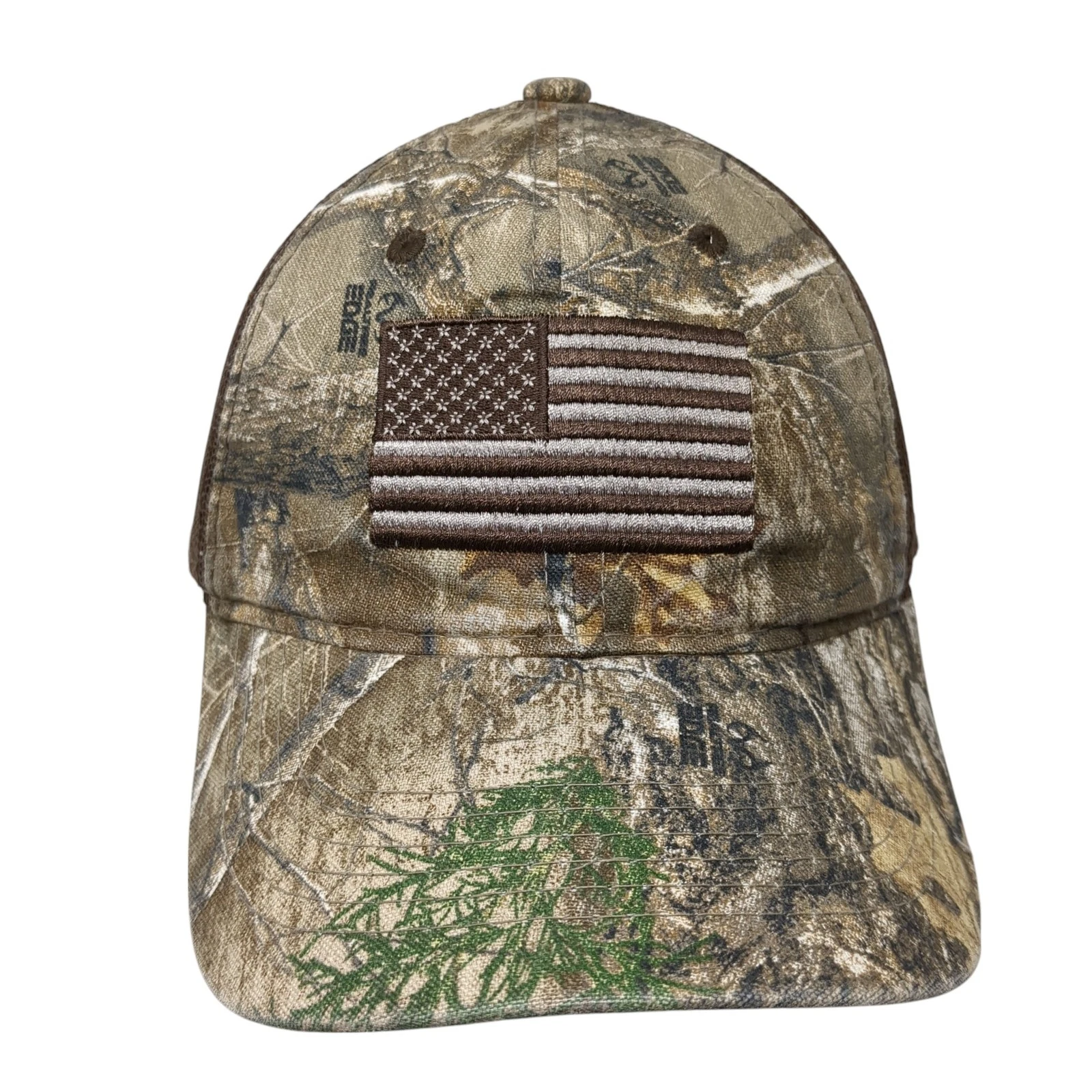 Outdoor Cap Snapback Mesh Back Trucker Hat Multi Camo One Size USA Flag
